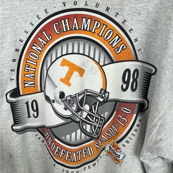 Vintage University of Tennessee National Champions 1998 Sweatshirt XL Pro Player - Picture 3 of 14